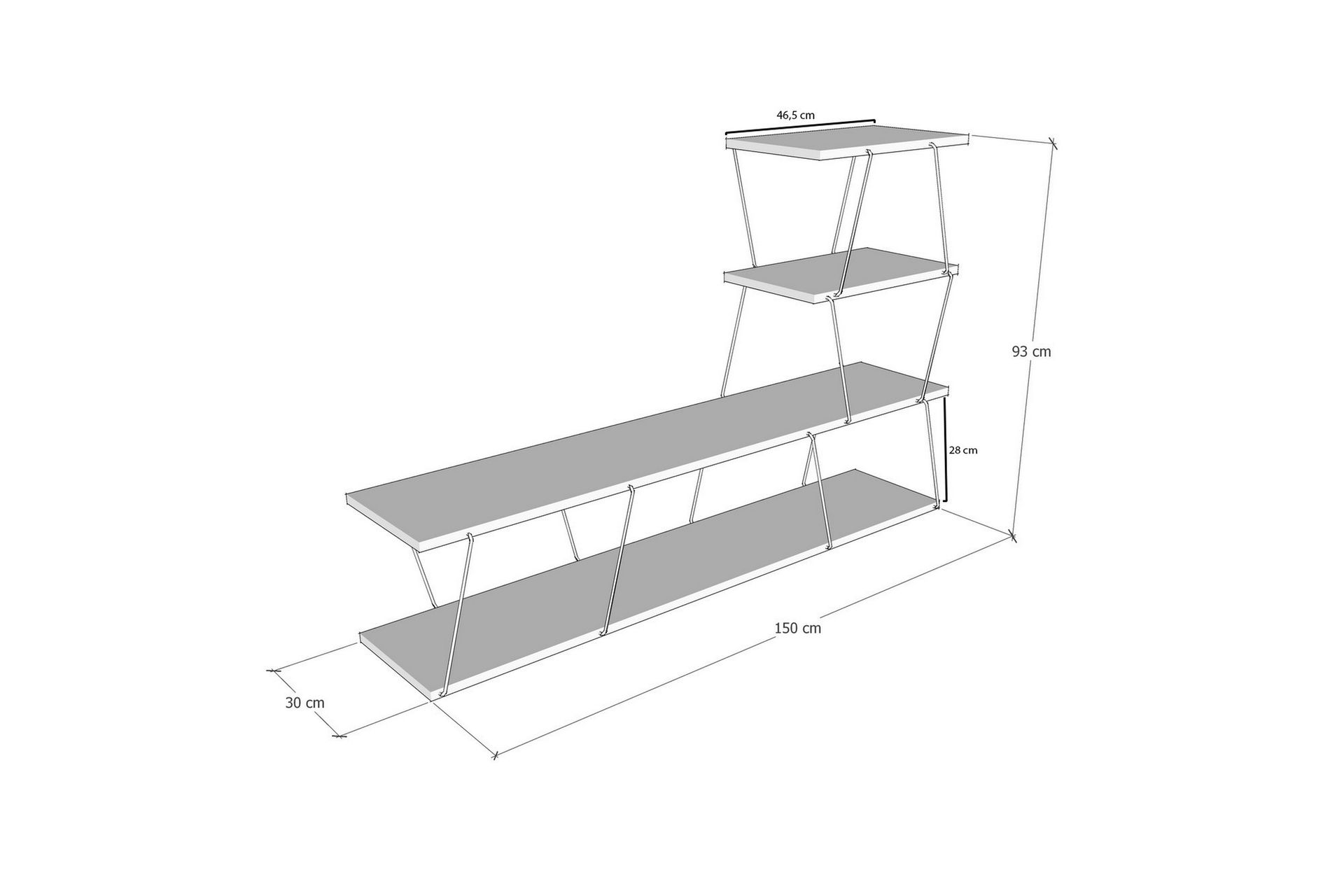Igazz TV-bord 150 cm - Hvid - Møbler - TV borde & mediemøbler - TV-borde