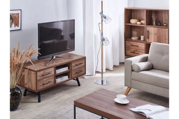 Illari Fritstående Tv-bord 127 cm med Opbevaring i Lyst Træ - Brun - Møbler - TV borde & mediemøbler - TV-borde