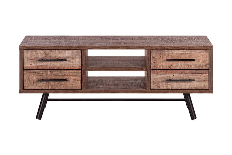 Illari Fritstående Tv-bord 127 cm med Opbevaring i Lyst Træ - Brun - Møbler - TV borde & mediemøbler - TV-borde