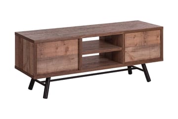 Illari Fritstående Tv-bord 127 cm med Opbevaring i Lyst Træ - Brun - Møbler - TV borde & mediemøbler - TV-borde