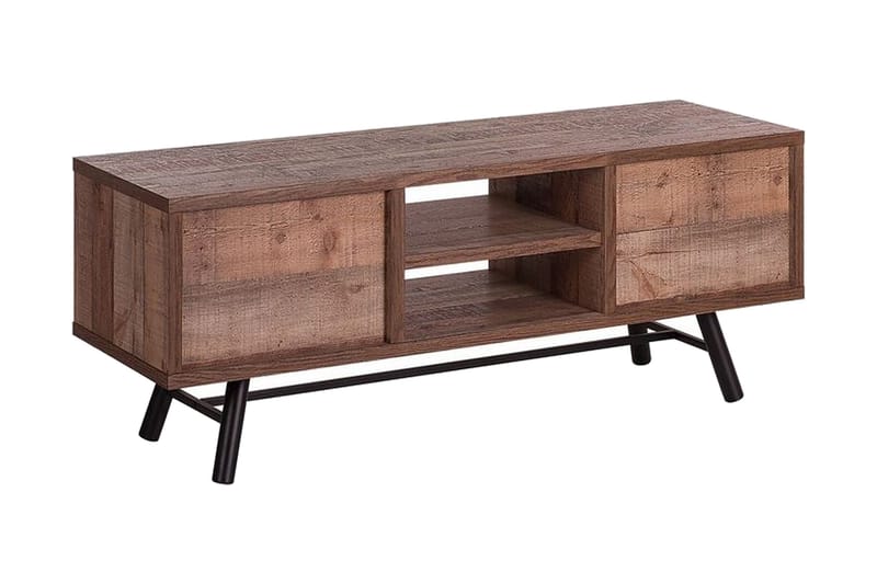 Illari Fritstående Tv-bord 127 cm med Opbevaring i Lyst Træ - Brun - Møbler - TV borde & mediemøbler - TV-borde