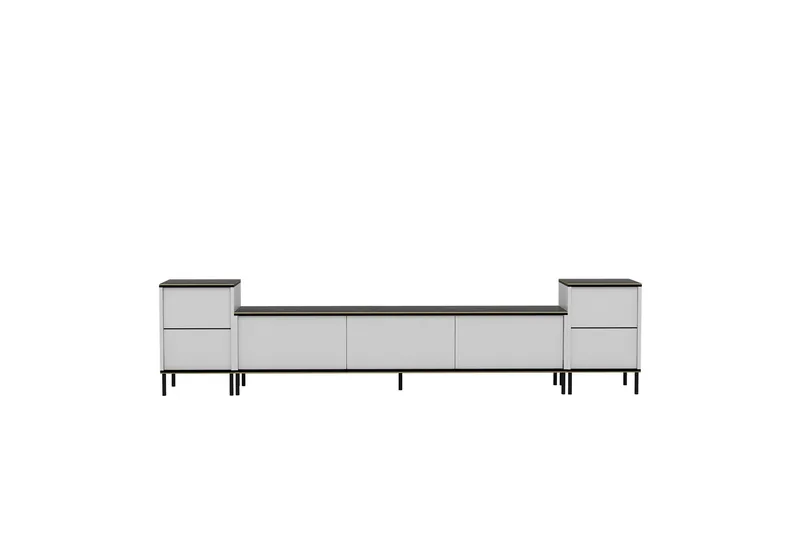Imaj TV-Bord 260 cm - Guld/Sort/Hvid - Møbler - TV borde & mediemøbler - TV-borde