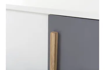 Indiana Gulvstående Tv Bord 160 cm med Opbevaring i Eg - Hvid - Møbler - TV borde & mediemøbler - TV-borde
