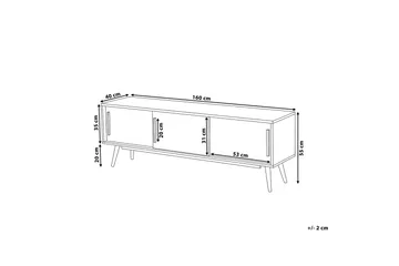 Indiana TV-Bord 40 x 160 cm - Hvid - Møbler - TV borde & mediemøbler - TV-borde