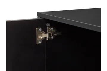 Indio Gulvstående TV-bænk 166 cm med Opbevaring i Træ med Metalben - Sort - Møbler - TV borde & mediemøbler - TV-borde