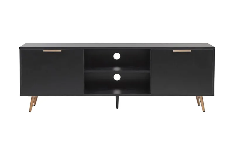 Indio TV-bord 166x40 cm - Sort - Møbler - TV borde & mediemøbler - TV-borde