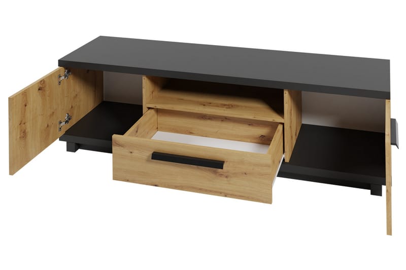 Ines TV-Bord 40x135 cm - Eg/Sort - Møbler - TV borde & mediemøbler - TV-borde
