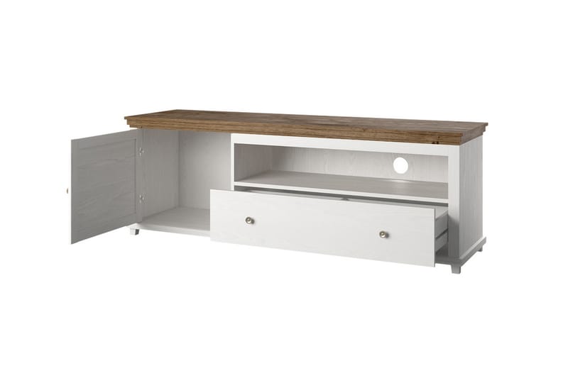 Ivreri TV-Bord 181 cm - Hvid / natur - Møbler - TV borde & mediemøbler - TV-borde
