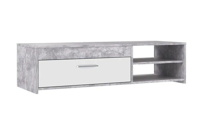 Iztaza TV-Bord 120 cm, Betongrå/hvid