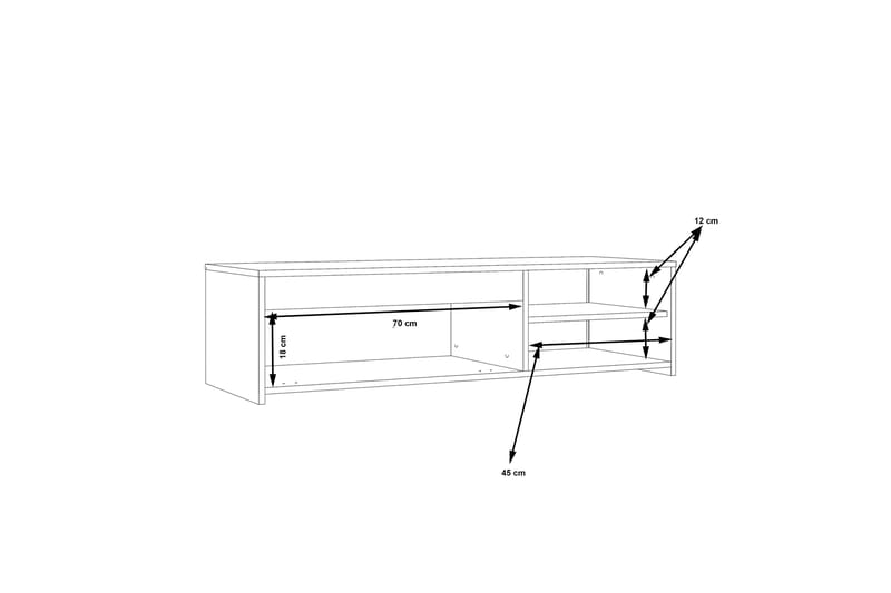 Iztaza TV-bord 120 cm - Hvid - Møbler - TV borde & mediemøbler - TV-borde