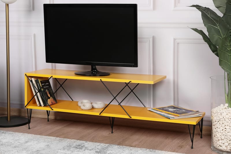 Jaennis TV-bord 120 cm - Gul - TV-borde