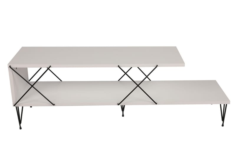 Jaennis TV-bord 120 cm - Hvid - Møbler - TV borde & mediem�øbler - TV-borde