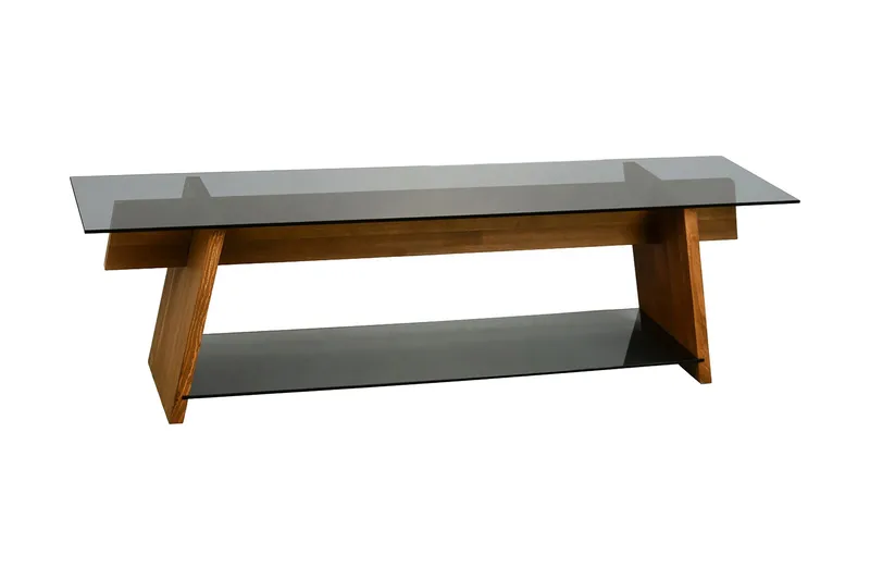 Jamerria TV-Bænk 158 cm, Valnød/Sort