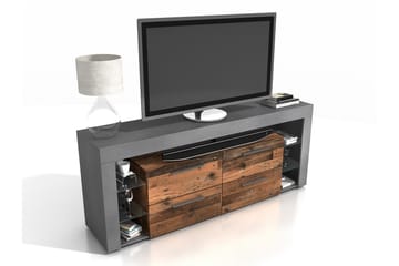 Jernae Fritstående TV-bord 180 cm med Opbevaring i Mørkt Træ - Brun - Møbler - TV borde & mediemøbler - TV-borde