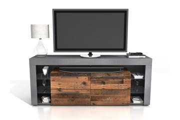 Jernae Fritstående TV-bord 180 cm med Opbevaring i Mørkt Træ - Brun - Møbler - TV borde & mediemøbler - TV-borde