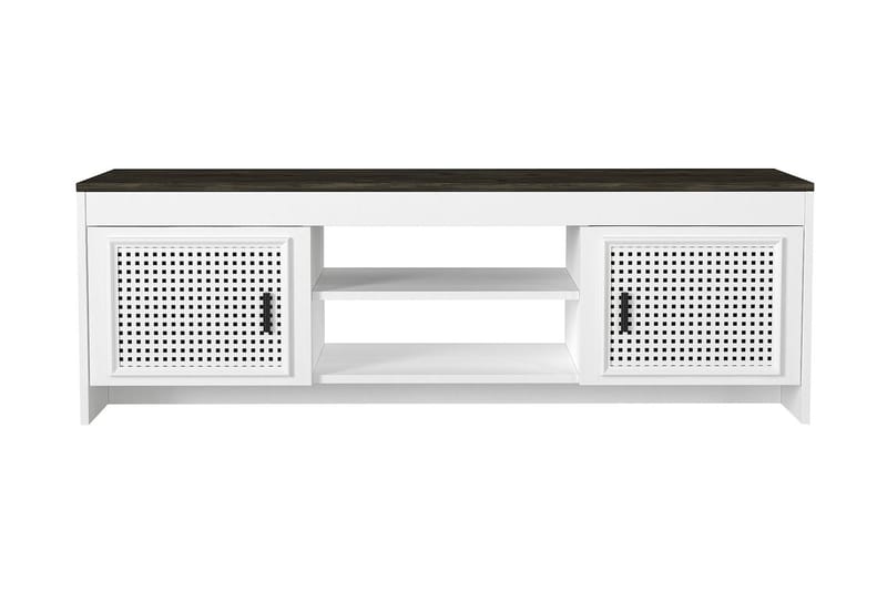 Jessila TV-Bord 150 cm - Hvid/Mørkebrun - TV-borde