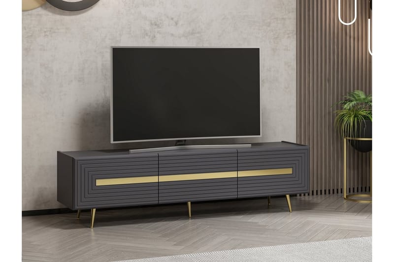 Jose TV-Bord 180 cm - Guld/Antracit - TV-borde