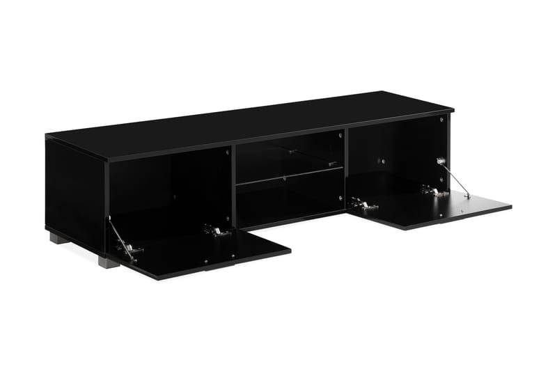 Jugansbo TV-Bord 140 cm LED-belysning - Sort - Møbler - TV borde & mediemøbler - TV-borde