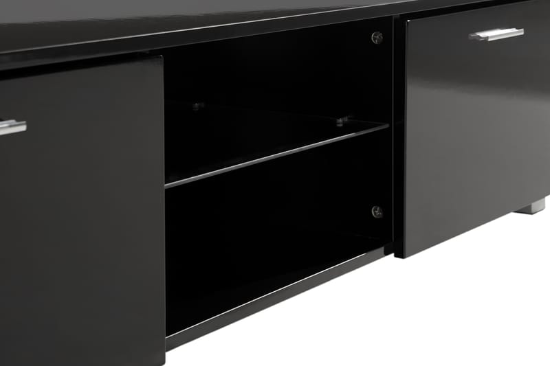 Jugansbo TV-Bord 140 cm LED-belysning - Sort - Møbler - TV borde & mediemøbler - TV-borde