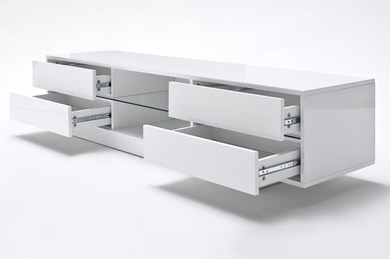 Jugansbo TV-Bord 160 cm LED-belysning - Hvid - Møbler - TV borde & mediemøbler - TV-borde