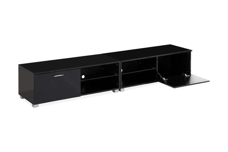 Jugansbo TV-Bord 200 cm LED-belysning - Sort - Møbler - TV borde & mediemøbler - TV-borde