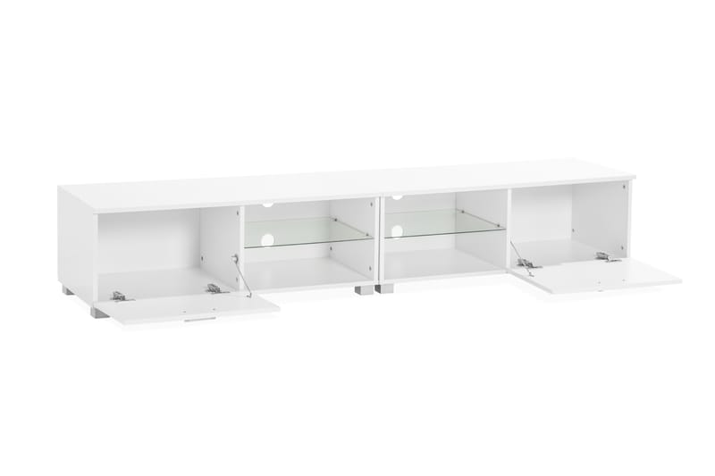 Jugansbo TV-Bord 200 cm med LED-belysning - Hvid - Møbler - TV borde & mediemøbler - TV-borde