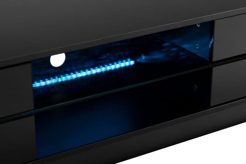 Jugansbo TV-bord 36 cm med LED Belysning - Sort - Møbler - TV borde & mediemøbler - TV-borde