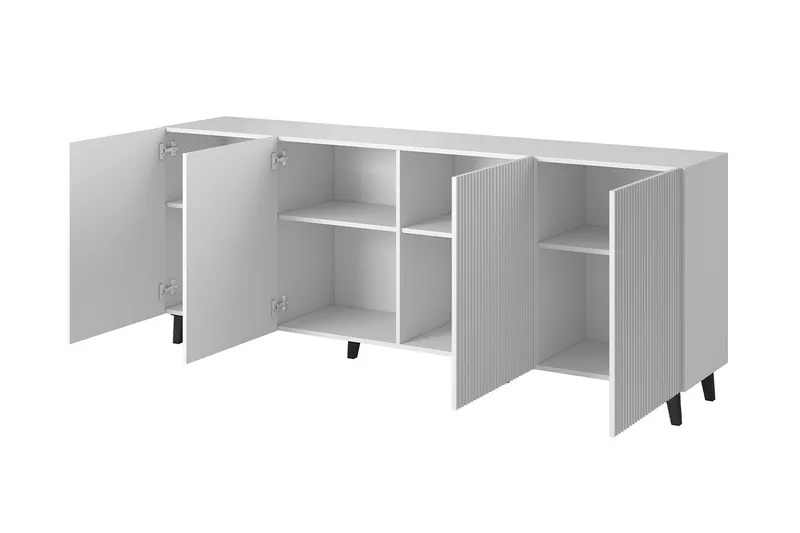 Juniskär Skænk med opbevaring 40x82x200 cm - Hvid/Sort - Møbler - TV borde & mediemøbler - TV-borde