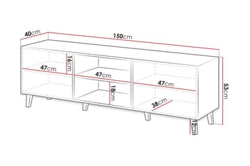 Juniskär Tv-bänk 40x52x150 cm Scandinavian Choice Vit - Møbler - TV borde & mediemøbler - TV-borde