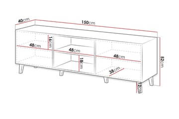 Juniskär Tv-bänk 40x52x150 cm Scandinavian Choice Vit - Møbler - TV borde & mediemøbler - TV-borde