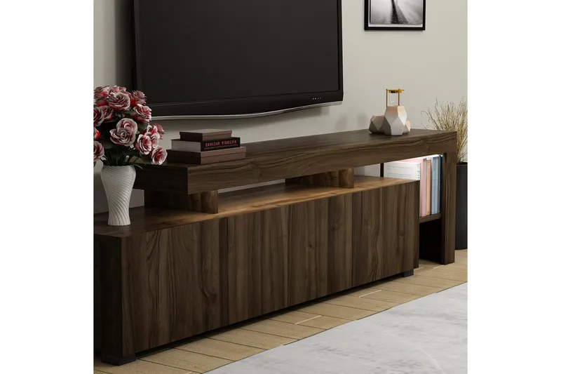 Jurukovo Tv-bord 192x37 cm Brun - Møbler - TV borde & mediemøbler - TV-borde