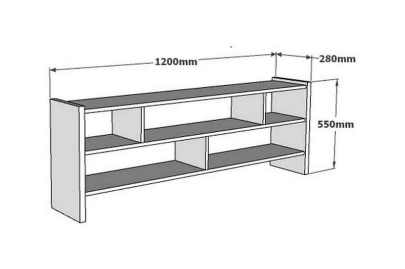 Jysaiah TV-Bord 120 cm - Hvid - TV-borde