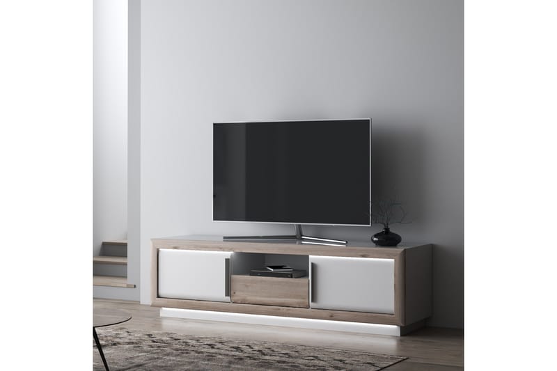Kalabaka TV-Bord 193 cm - Brun/Hvid - TV-borde