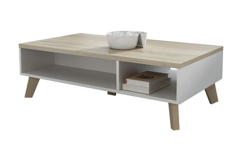 Kardos TV-bord 110 cm - Hvid/Eg - Møbler - TV borde & mediemøbler - TV-borde