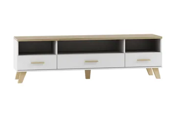 Kardos TV-bord 180 cm - Hvid/Eg - Møbler - TV borde & mediemøbler - TV-borde