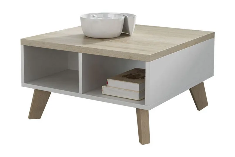 Kardos TV-bord 60 cm, Hvid/Eg