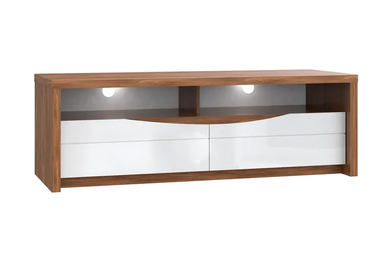 Keoisha TV-Bord 148 cm, Brun/hvid