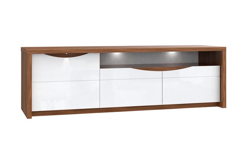 Keoisha TV-Bord 189 cm, Brun/hvid