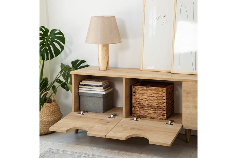 Khalidur TV-Bord 180 cm - Oak - Møbler - TV borde & mediemøbler - TV-borde