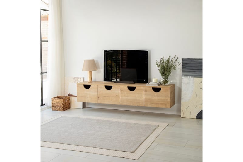 Khalidur TV-Bord 180 cm - Oak - Møbler - TV borde & mediemøbler - TV-borde