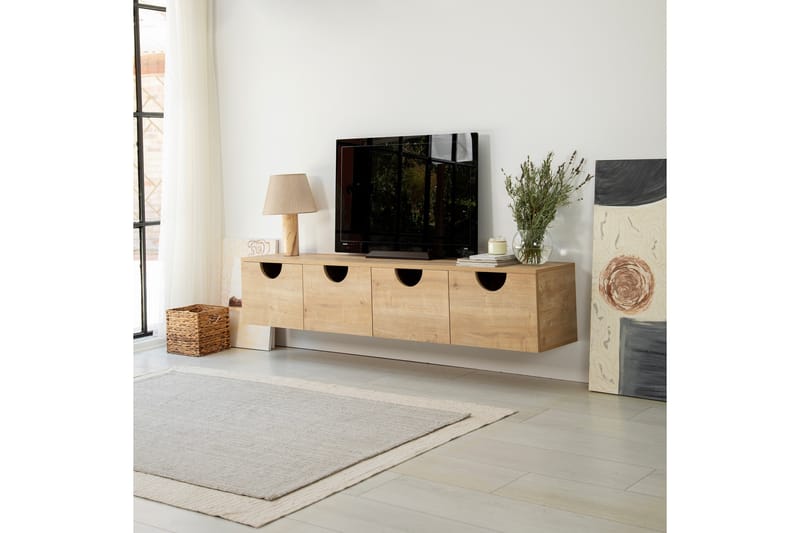 Khalidur TV-Bord 180 cm - Oak - Møbler - TV borde & mediemøbler - TV-borde