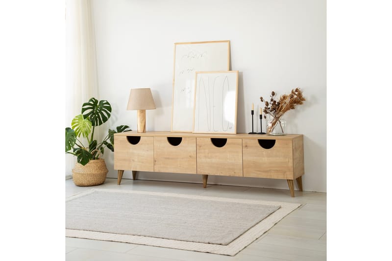 Khalidur TV-Bord 180 cm - Oak - Møbler - TV borde & mediemøbler - TV-borde