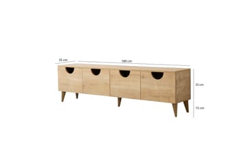 Khalidur TV-Bord 180 cm - Oak - Møbler - TV borde & mediemøbler - TV-borde