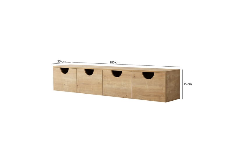 Khalidur TV-Bord 180 cm - Oak - Møbler - TV borde & mediemøbler - TV-borde