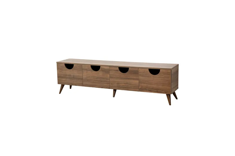 Khalidur TV-Bord 180 cm - Valnød finér - Møbler - TV borde & mediemøbler - TV-borde
