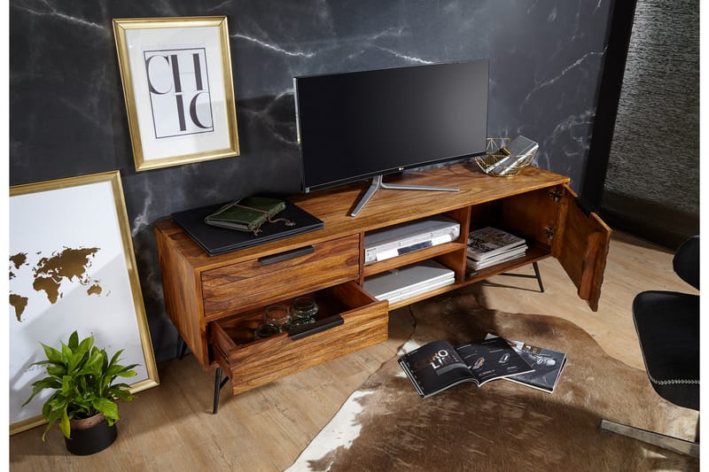 Kimbal TV-Bord 160 cm - Træ/natur - Møbler - TV borde & mediemøbler - TV-borde
