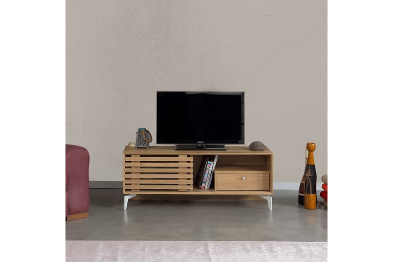 Komfortabel TV-Bord 100 cm - Grå træ - TV-borde