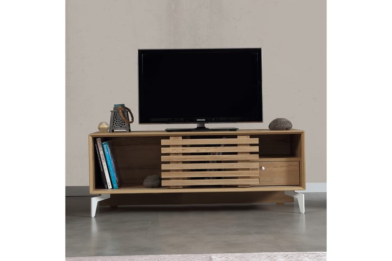Komfortabel TV-Bord 100 cm - Grå træ - TV-borde