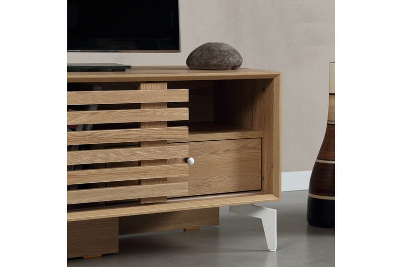 Komfortabel TV-Bord 100 cm - Grå træ - Møbler - TV borde & mediemøbler - TV-borde