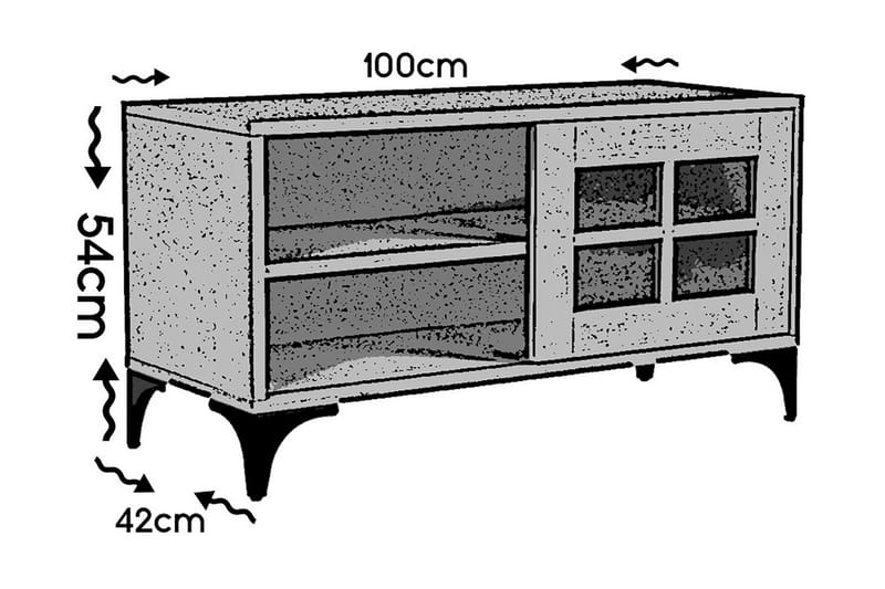 Komfortabel TV-Bord 100 cm - Hvid - TV-borde
